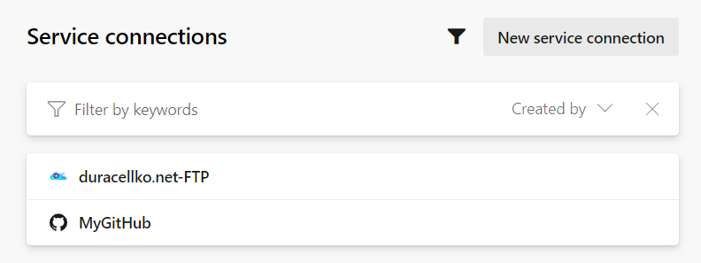 Azure DevOps Service connections