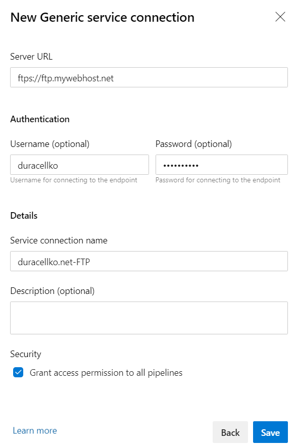 GitHub Service connection